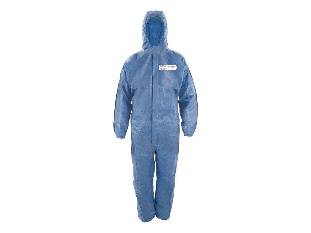 Ochranný overal CoverTex® PPE kategórie III TECWERK (Farba Veľkosť XXL, Veľkosť modrá Kategória OOP III)