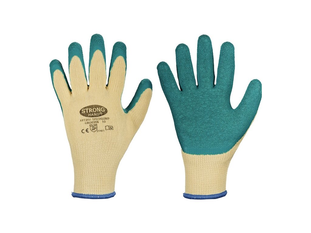 Rukavice Specialgrip EN 388 kategória PPE II STRONGHAND (Farba Veľkosť 10 žltá/zelená, Veľkosť EN 388 kategória OOP II)