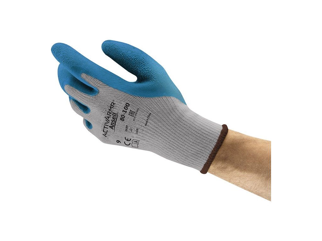 Rukavice proti porezaniu ActivArmr® 80-100 EN 388 PPE kategória II ANSELL (Farba Veľkosť 10 modrá/sivá, Veľkosť EN 388 kategória OOP II)