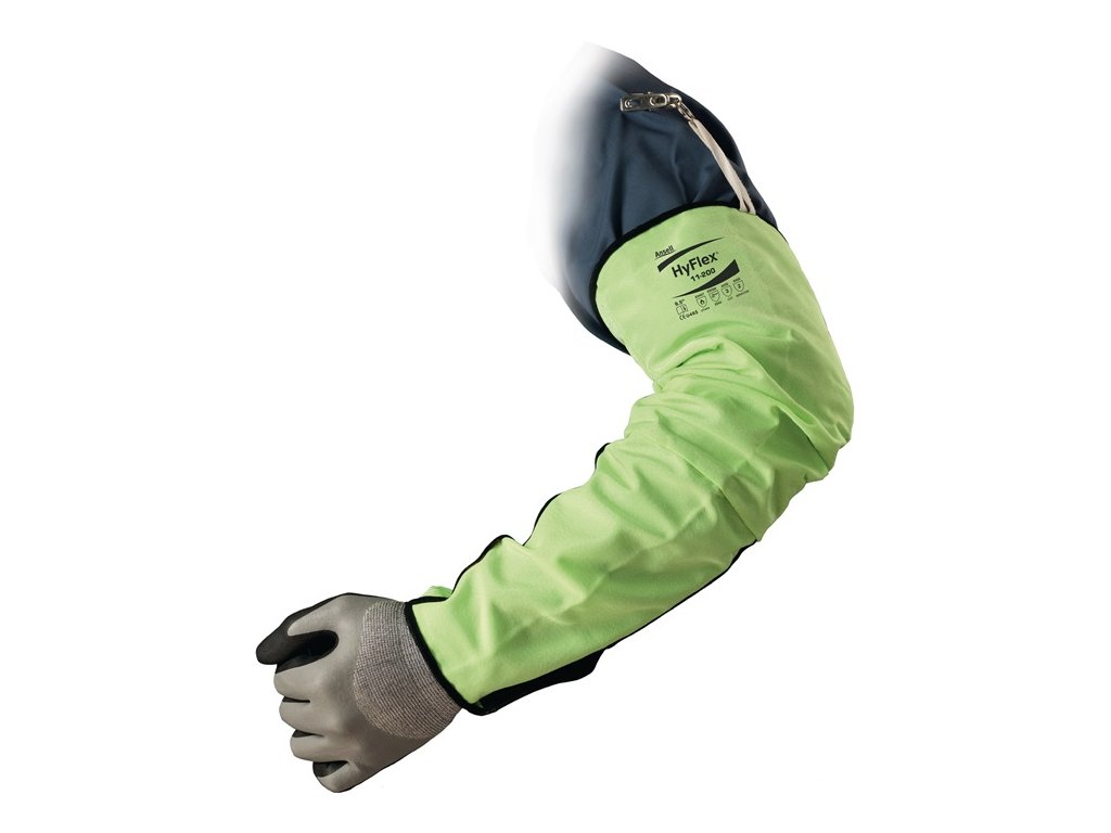 Chrániče rúk HyFlex® 11-200 475 mm signálna žltá EN 388, EN 407 PPE kategória III ANSELL (Farba 475 mm signálna žltá, Veľkosť EN 388, EN 407 kategória OOP III)