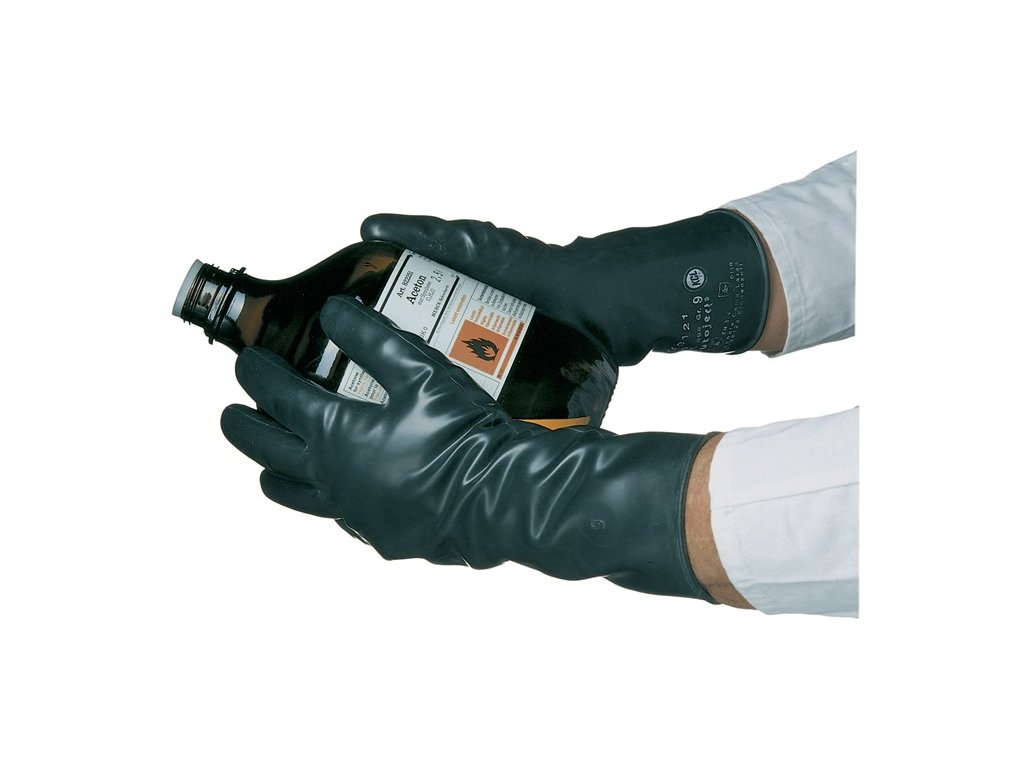 Chemické rukavice Butoject 898 kategória PPE III HONEYWELL (Farba Veľkosť 10 čierna, Veľkosť EN 388, EN 374 Kategória OOP III)