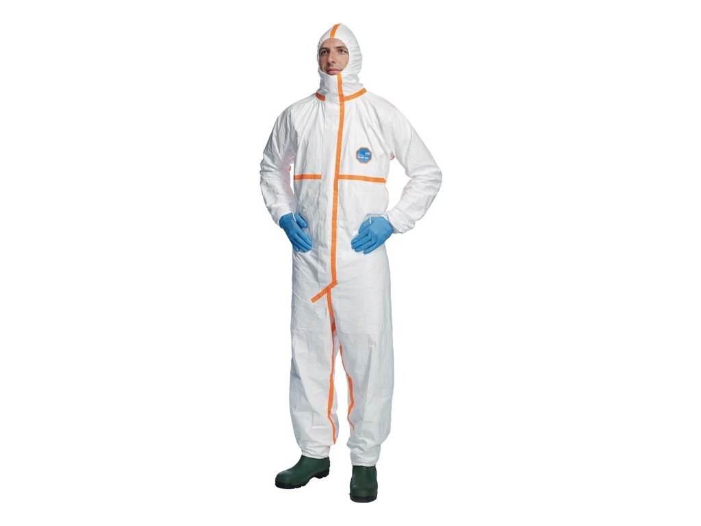 Oblek protichemický Tyvek® 800 J biely PPE kategórie III TYVEK (Farba Veľkosť XXL, Veľkosť biela Kategória OOP III)