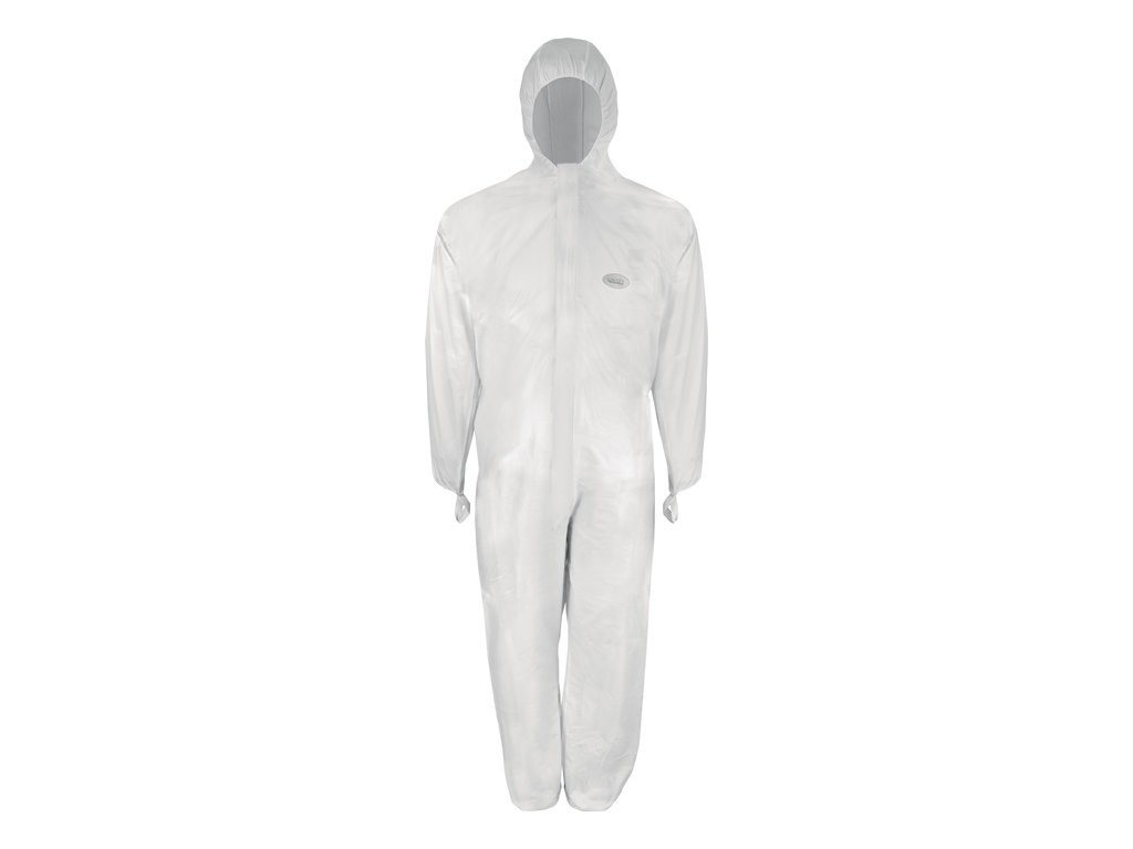 Ochranný overal CS500 biely PPE kategórie III COVERSTAR (Farba Veľkosť XXXL, Veľkosť biela Kategória OOP III)