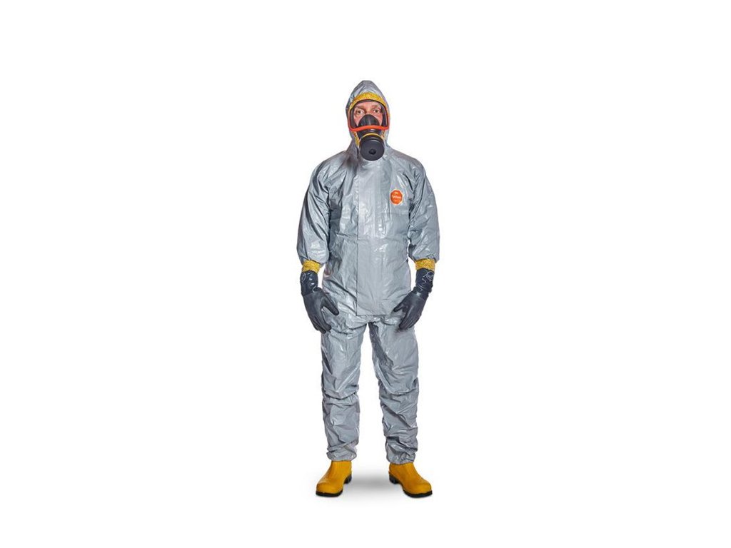 Ochranný overal Tychem® 6000 F sivý PPE kategórie III DUPONT (Farba Veľkosť XXL, Veľkosť sivá Kategória OOP III)