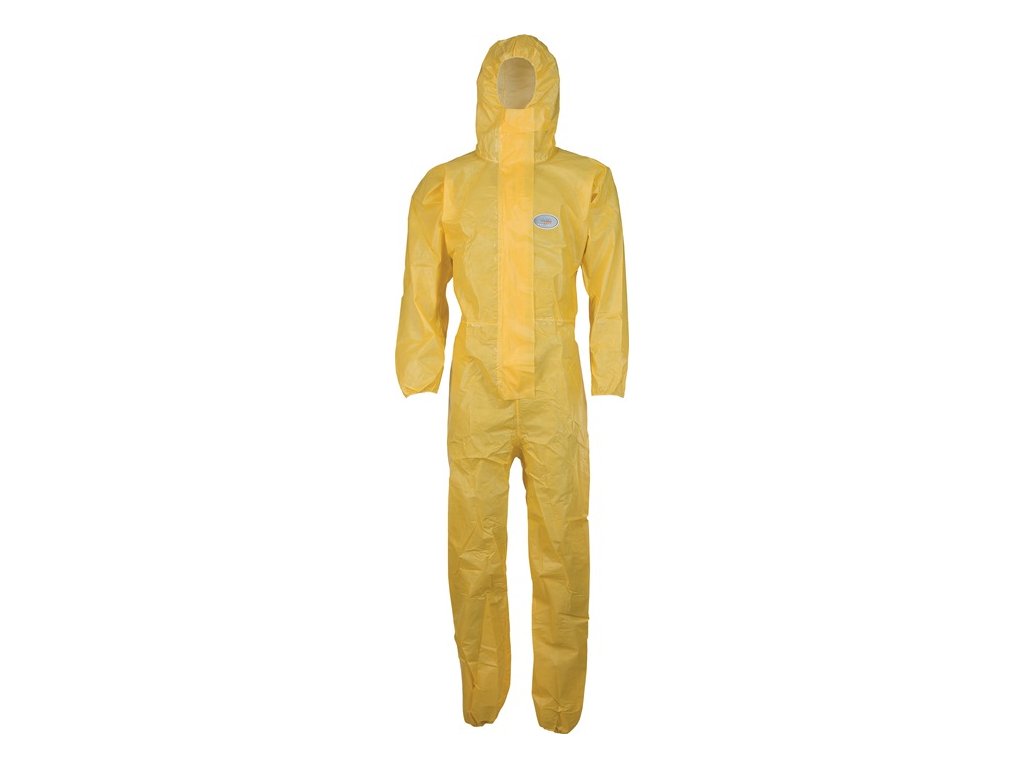 CoverChem® kombinéza žltá PPE kategórie III COVERCHEM (Farba Veľkosť XXL, Veľkosť žltá Kategória OOP III)