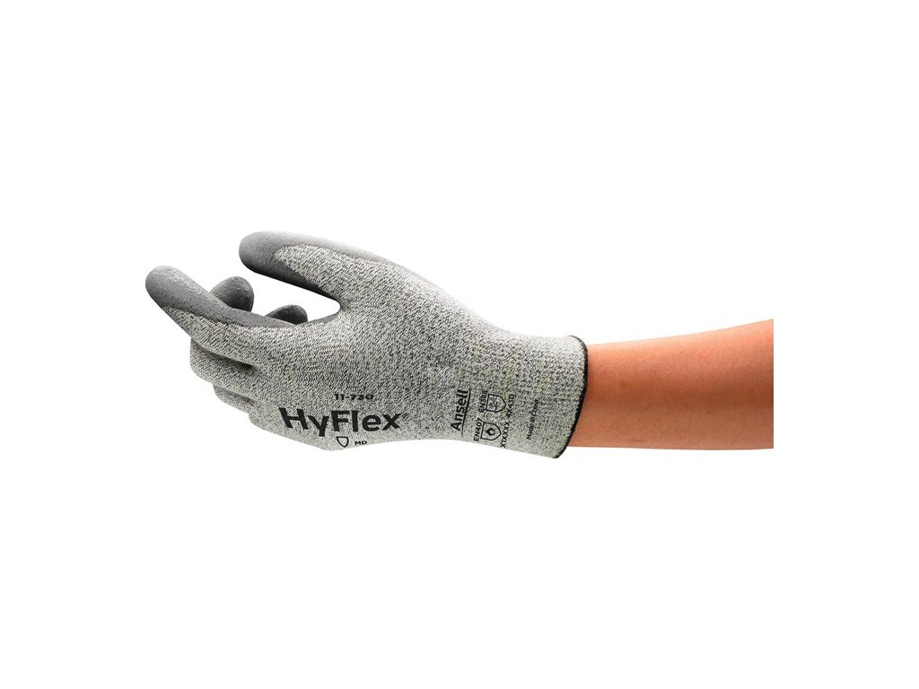 Rukavice na ochranu proti porezaniu HyFlex® 11-730 EN 388 PPE kategória II 12 párov ANSELL (Farba Veľkosť 11 šedá, Veľkosť EN 388 kategória OOP II  12 párov)