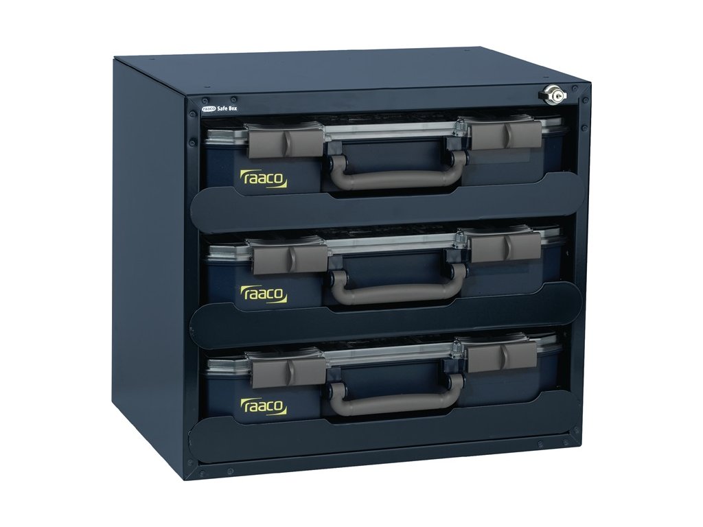 Trezor na sortiment  Š452xD405xV330mm 3 priehradky so sortimentnými boxmi (Farba Š452xD405xV330mm, Veľkosť 3 priehradky so sortimentnými boxmi)
