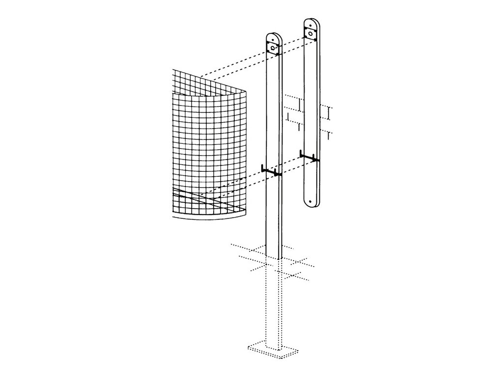 Upevňovacia lišta pre odpadkové koše oceľová (Farba pre odpadkové koše, Veľkosť oceľ)