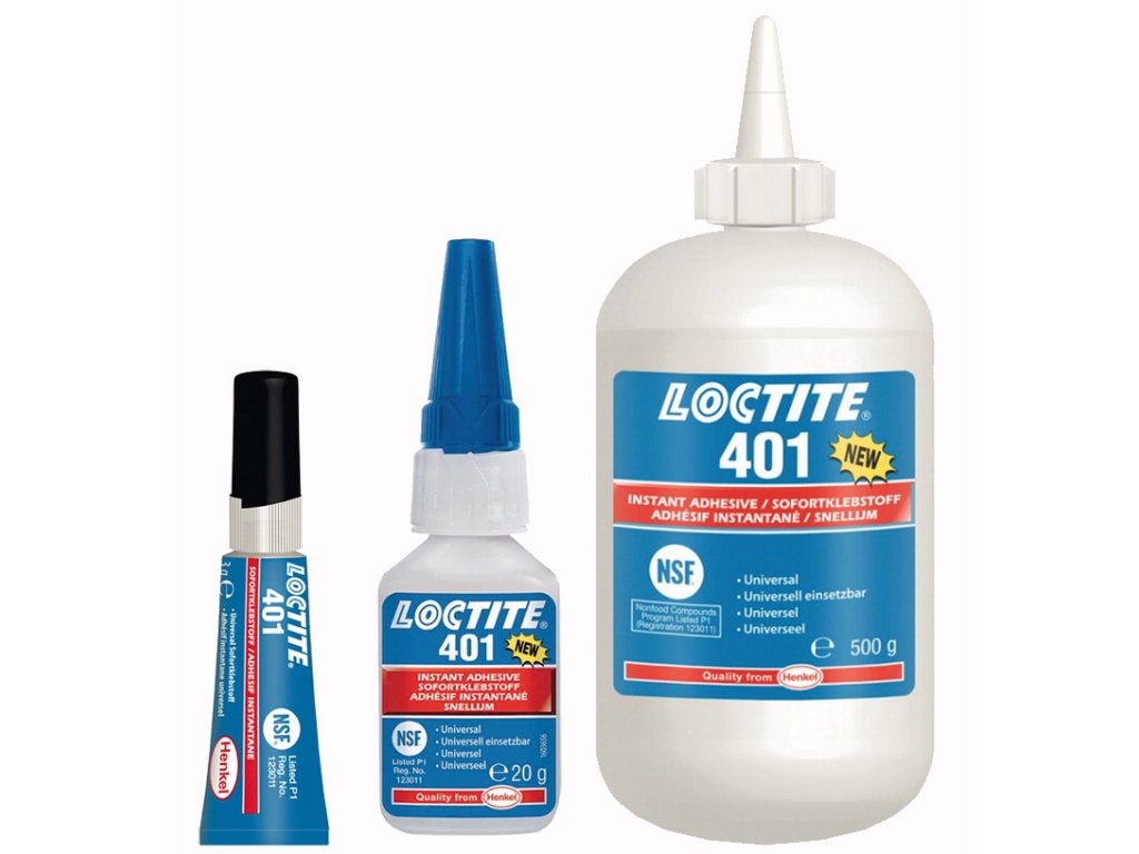 Lepidlo sekundové kyanakrylátové 401 (Farba popis, Veľkosť 5 g fľaška Blister)