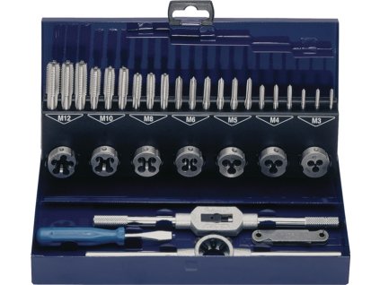 Súprava nástrojov na rezanie závitov TECWERK M3-M12 (Farba M3-M12, Veľkosť 32 kusov HSS)