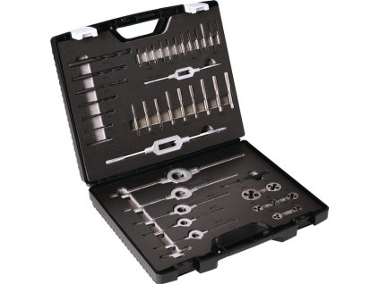 Súprava nástrojov na rezanie závitov  M3-M12 44 kusov HSS (Farba M3-M12, Veľkosť 44 kusov HSS)