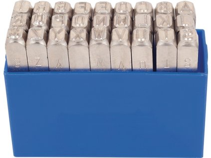 Súprava dierovacích písmen 331 27 kusov veľkých písmen A - Z Výška znakov 2 mm v plastovej škatuľke (Farba 27 kusov veľkých písmen A - Z, Veľkosť Výška znakov 2 mm v plastovej škatuľke)