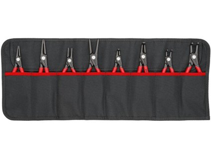 Súprava klieští na poistné krúžky Verzia 2 8-dielne v rolovacom puzdre 10 - 60 mm (Farba 8 dielov v rolovacom vrecku, Veľkosť 10 - 60 mm)