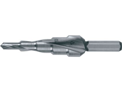 Stupňovitý vrták  Rozsah vŕtania 4-12 mm HSS špirálový drážkovaný (Farba Rozsah vŕtania 4-12 mm, Veľkosť HSS so špirálovým drážkovaním)
