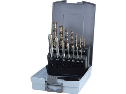 Súprava strojových závitníkov DIN 371/376 B M3-M12 14 kusov HSS-Co5 (Farba M3-M12 14 kusov, Veľkosť HSS-Co5)