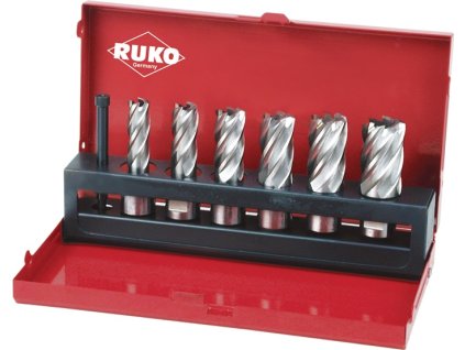 Súprava jadrových vrtákov  7 kusov Ø 12-14-16-18-20-22 mm HSS (Farba 7 kusov Ø 12-14-16-18-20-22 mm, Veľkosť HSS)