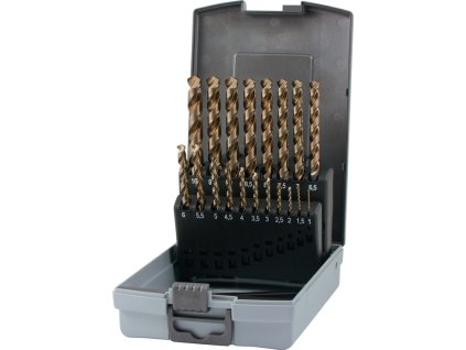Sada špirálových vrtákov DIN 338 UNI menovitý Ø 1-10x0,5 mm HSS-Co5 19-dielny (Farba Menovitý Ø 1-10x0,5 mm, Veľkosť HSS-Co5 19-dielny)