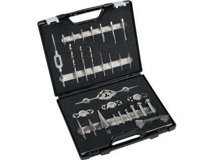 Súprava na obrábanie kovov  M3-M12 33-dielna súprava HSS (Farba M3-M12, Veľkosť 33-dielna HSS)