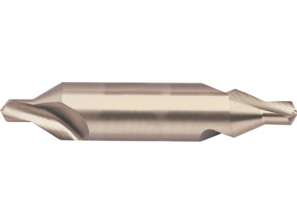 Strediaci vrták DIN 333 tvar A Menovitý Ø 5 mm HSS TiN (Farba Menovitý Ø 5 mm, Veľkosť HSS TiN)