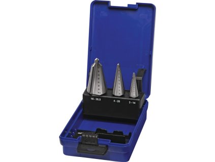 Sada vrtákov do plechu  3-14 / 4-20 / 16-30,5 mm HSS (Farba 3-14 / 4-20 / 16-30,5 mm, Veľkosť HSS)