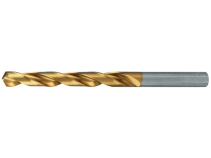 Vrták špirálový DIN 338 Typ N menovitý Ø 15,5 mm HSS profil brúsený TiN rovná stopka (Farba Menovitý Ø 15,5 mm, Veľkosť HSS profil brúsený TiN rovná stopka)