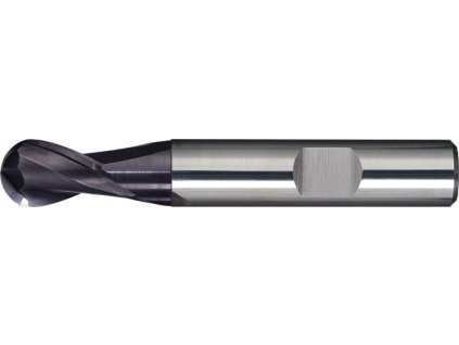 Fréza s plným polomerom  Menovitý Ø 3 mm Dĺžka doštičky 9 mm Plný karbid TiAlN DIN 6535 HB (Farba Menovitý Ø 3 mm Dĺžka vložky 9 mm, Veľkosť Plný karbid TiAlN DIN 6535 HB)
