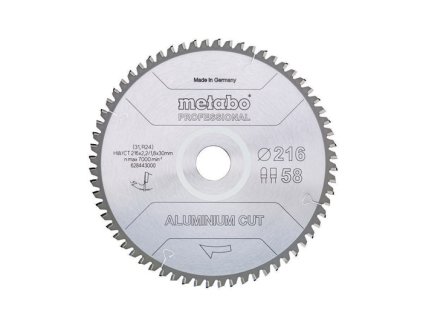 Kotúčová píla hliníkový rez profesionálny D216x2,2/1,8xdierka30mm Počet zubov 58 FZ/TZ (Farba D216x2,2/1,8xdierka30mm Počet zubov 58, Veľkosť FZ/TZ)