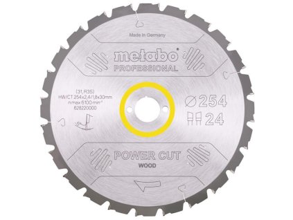 Kotúčová píla Power cut wood professional D254xcut w.2,4xbore30mm 24zubov Striedavý zub (Farba D254šírka rezu 2,4xdierka30mm 24zubov, Veľkosť striedavý zub)