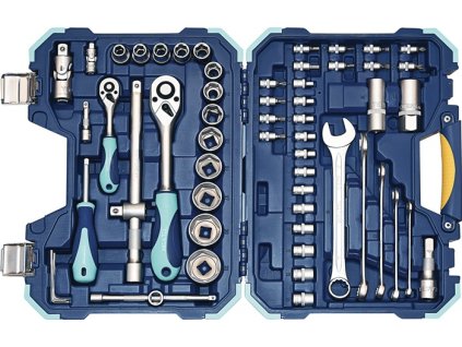 Sada nástrčných kľúčov  60 dielov 1/4 + 1/2 ″ Šírka v plochách 4-32 mm (Farba 60 dielov 1/4 + 1/2 ″, Veľkosť Šírka cez ploché drážky 4-32 mm)