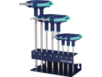 Sada skrutkovačov s krížovou rukoväťou TECWERK TX10 - TX45 (Farba TX10 - TX45, Veľkosť Bočný pohon s otvorom)