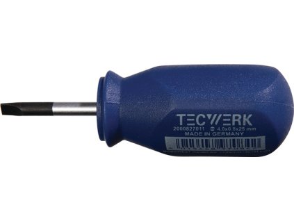 Skrutkovač TECWERK šírka reznej hrany 6 mm (Farba Šírka čepele 6 mm, Veľkosť Dĺžka čepele 25 mm 1-komponentná rukoväť)