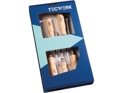 Súprava skrutkovačov TECWERK 5-dielna s drážkou / PZD (Farba 5-dielna drážkovaná / PZD, Veľkosť Drevená rukoväť)