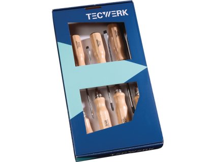 Súprava skrutkovačov  7-dielna drážkovaná / PH / výstružník Drevená rukoväť (Farba 7-dielny drážkovaný / PH / výstružník, Veľkosť Drevená rukoväť)