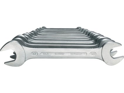 Sada kľúčov s dvojitým otvoreným koncom 6-100 10-dielny kľúč SW6-32 mm Chrómovaná CV oceľ (Farba 10-dielny SW6-32 mm, Veľkosť Chrómovaná CV oceľ)