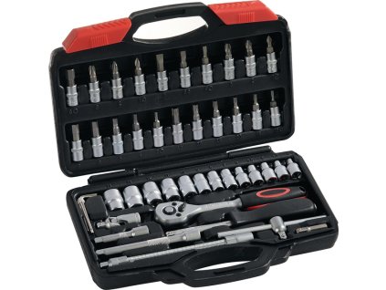 Sada nástrčných kľúčov  45 kusov 1/4″ Šírka cez ploché drážky 4-14 mm (Farba 45 kusov 1/4 ″, Veľkosť Šírka cez roviny 4-14 mm)