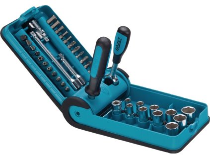 Sada nástrčných kľúčov 856-1 38 kusov 1/4″ Šírka v rovinách 5,5-14 mm (Farba 38 kusov 1/4″, Veľkosť Šírka v rovinách 5,5-14 mm)