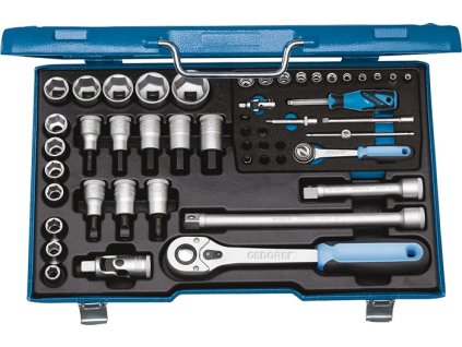Sada nástrčných kľúčov 19 V20U-10 50 dielov 1/4 + 1/2 ″ Šírka cez rovinu 4-30 mm (Farba 50 kusov 1/4 + 1/2 ″, Veľkosť Šírka cez roviny 4-30 mm)