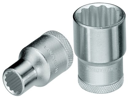 Nástrčný kľúč s vložkou D 19 1/2 ″ 12 štvorcový Šírka cez rovinu 27 mm (Farba 1/2 ″ 12-hranný, Veľkosť Šírka cez rovinu 27 mm)