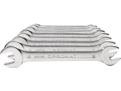 Sada kľúčov s dvojitým otvoreným koncom  12-dielny SW6-32 mm Chrómovaná CV oceľ (Farba 12-dielny SW6-32 mm, Veľkosť Chrómovaná CV oceľ)