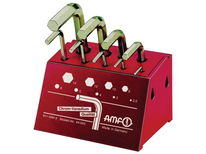 Sada ofsetových skrutkovačov 911-WM9 9-dielny dielenský stojan SW 2,5 - 14 mm (Farba 9-dielny dielenský stojan, Veľkosť SW 2,5 - 14 mm)