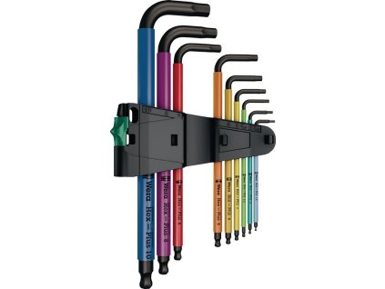 Sada ofsetových skrutkovačov 950 SPKL/ SM N SB 9-dielny plastový držiak SW 1,5 - 10 mm (Farba 9-dielny plastový držiak, Veľkosť SW 1,5 - 10 mm)