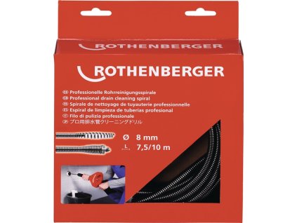 Špirálový nástroj ROSPIMATIC Dĺžka 7,5 m Ø špirály 8 mm s nástrojovou spojkou a jadrom (Farba Dĺžka 7,5 m Špirála Ø 8 mm, Veľkosť s nástrojovou spojkou a jadrom)