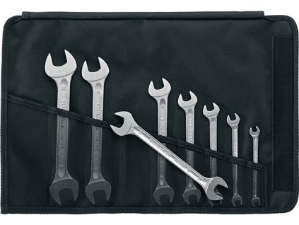 Sada kľúčov s dvojitým otvoreným koncom 10/8 8-dielny SW6-22 mm Chróm Zliatinová oceľ, pochrómovaná (Farba 8-dielny kľúč SW6-22 mm, Veľkosť Chróm Chrómovaná legovaná oceľ)