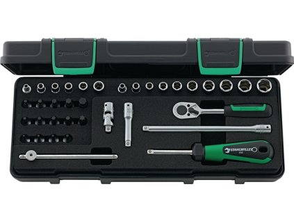 Sada nástrčných kľúčov 88TX 36 dielov 1/4″ Šírka cez roviny 5-13 mm (Farba 36 dielov 1/4 ″, Veľkosť Šírka po plochách 5-13 mm)