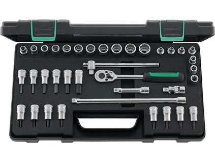 Sada nástrčných kľúčov 45/49/32/5TX 37-dielny 3/8 ″ Šírka v rovine 8-19 mm (Farba 37-dielny 3/8 ″, Veľkosť Šírka v rovinách 8-19 mm)