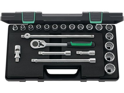 Sada nástrčných kľúčov 50/16/6 22 dielov 1/2 ″ Šírka cez roviny 10-32 mm (Farba 22-dielna 1/2 ″, Veľkosť Šírka naprieč plochami 10-32 mm)