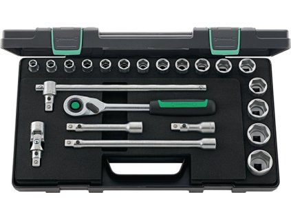 Sada nástrčných kľúčov 52/16/6QR 22 dielov 1/2 ″ Šírka cez roviny 10-32 mm (Farba 22-dielna 1/2 ″, Veľkosť Šírka naprieč plochami 10-32 mm)
