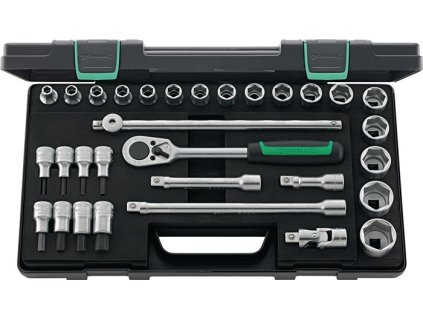 Sada nástrčných kľúčov 52/54/25/6 31-dielny 1/2″ Šírka v rovine 8-32 mm (Farba 31-dielna 1/2 ″, Veľkosť Šírka cez rovinu 8 - 32 mm)