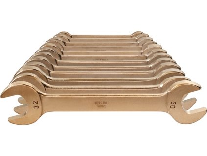 Sada kľúčov s dvojitým otvoreným koncom  12-dielny SW6-32 mm Hliníkovo-multi-materiálový bron (Farba 12-dielny SW6-32 mm, Veľkosť Hliníkovo-multi-materiálový bronz neiskriaci)