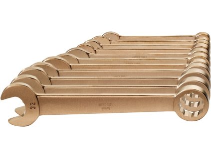Sada kombinovaných kľúčov  11 dielov Šírka cez ploché plochy 10-32 mm Hliník-multi-materiál bronz (Farba 11 dielov Šírka cez ploché plochy 10-32 mm, Veľkosť Hliník-multi-materiál bronz)